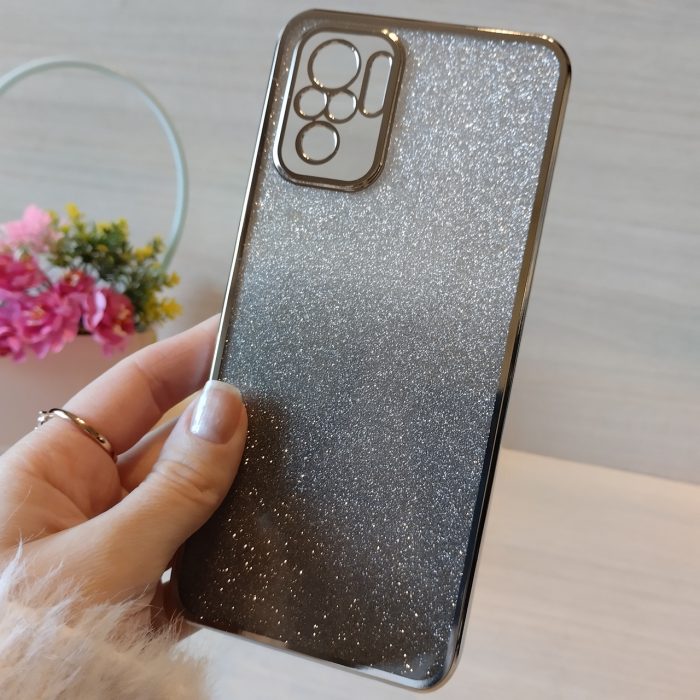 Чохол на Xiaomi redmi Note 10 4g / note 10s силіконова жіноча накладка блискучий градієнт сріблястий - Зображення 3
