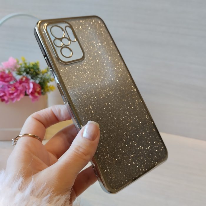 Чохол на Xiaomi redmi Note 10 4g / note 10s силіконова жіноча накладка блискучий градієнт сріблястий - Зображення 4