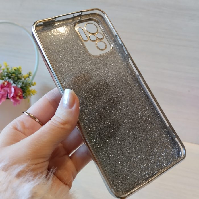 Чохол на Xiaomi redmi Note 10 4g / note 10s силіконова жіноча накладка блискучий градієнт сріблястий - Зображення 9