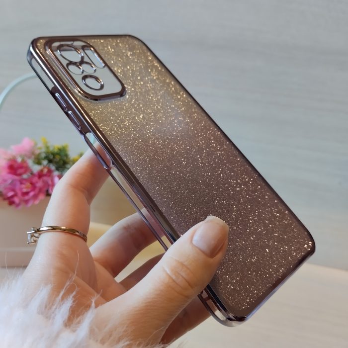 Чохол на Xiaomi redmi Note 10 4g/10s силіконова жіноча накладка блискучий градієнт фіолетовий - Зображення 4