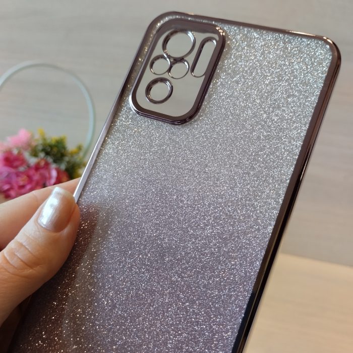 Чохол на Xiaomi redmi Note 10 4g/10s силіконова жіноча накладка блискучий градієнт фіолетовий - Зображення 6