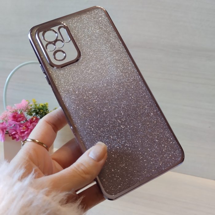 Чохол на Xiaomi redmi Note 10 4g/10s силіконова жіноча накладка блискучий градієнт фіолетовий - Зображення 3