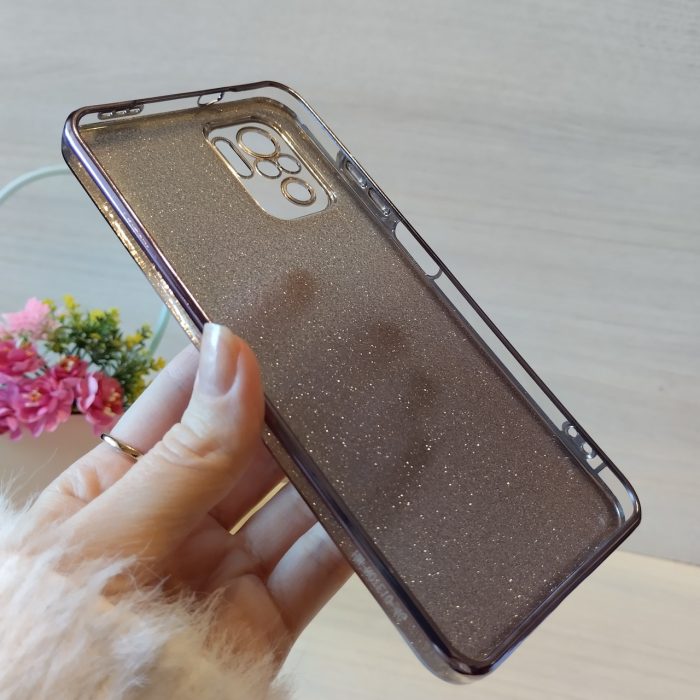 Чохол на Xiaomi redmi Note 10 4g/10s силіконова жіноча накладка блискучий градієнт фіолетовий - Зображення 8