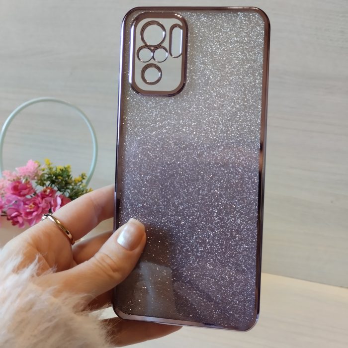 Чохол на Xiaomi redmi Note 10 4g/10s силіконова жіноча накладка блискучий градієнт фіолетовий - Зображення 2