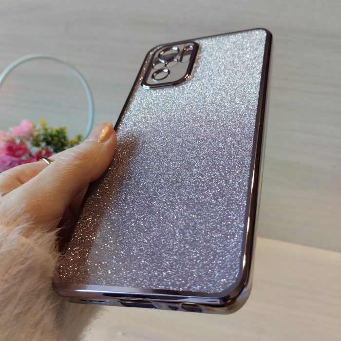 Чохол на Xiaomi redmi Note 10 4g/10s силіконова жіноча накладка блискучий градієнт фіолетовий - Зображення 5