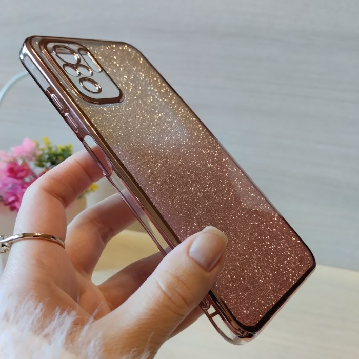 Чохол на Xiaomi redmi Note 10 4g / note 10s силіконова жіноча накладка блискучий градієнт рожевий - Зображення 5