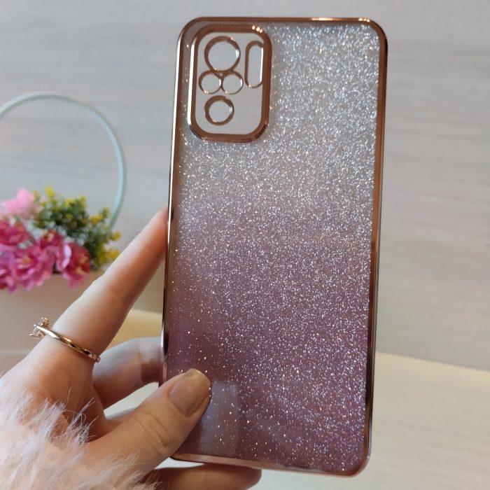 Чохол на Xiaomi redmi Note 10 4g / note 10s силіконова жіноча накладка блискучий градієнт рожевий - Зображення 3