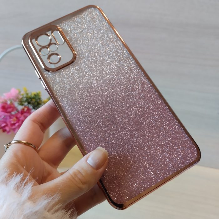 Чохол на Xiaomi redmi Note 10 4g / note 10s силіконова жіноча накладка блискучий градієнт рожевий - Зображення 4