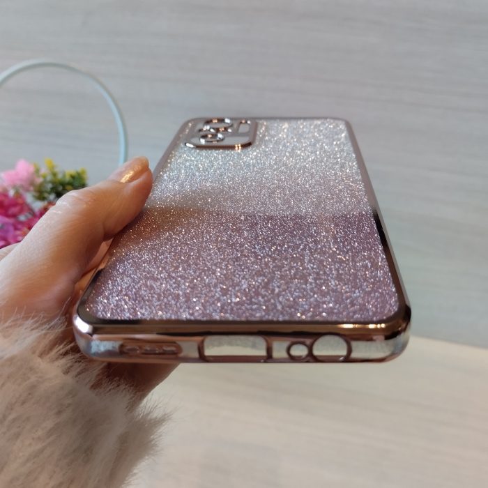 Чохол на Xiaomi redmi Note 10 4g / note 10s силіконова жіноча накладка блискучий градієнт рожевий - Зображення 8