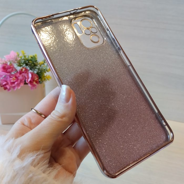 Чохол на Xiaomi redmi Note 10 4g / note 10s силіконова жіноча накладка блискучий градієнт рожевий - Зображення 10