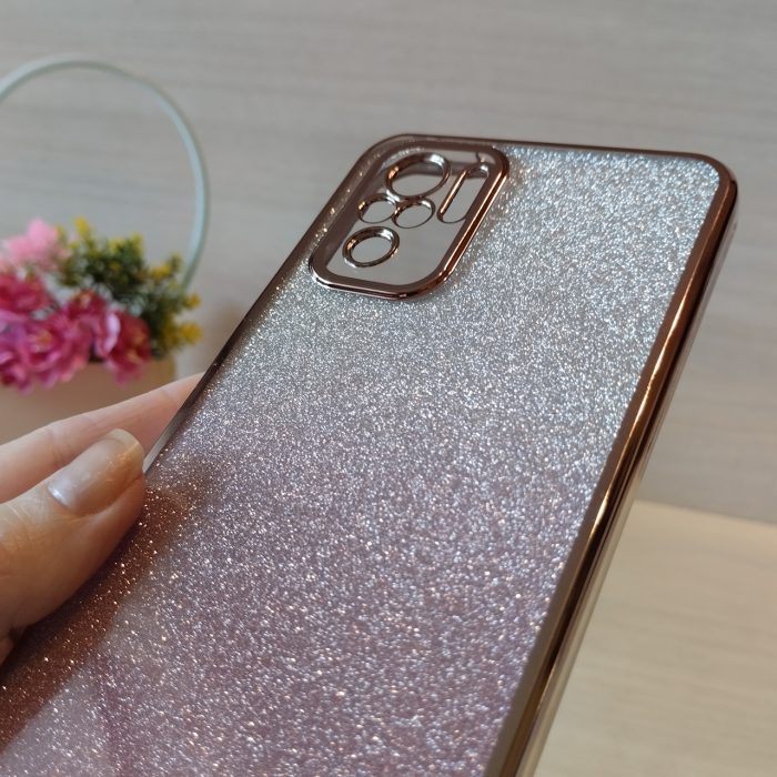 Чохол на Xiaomi redmi Note 10 4g / note 10s силіконова жіноча накладка блискучий градієнт рожевий - Зображення 9