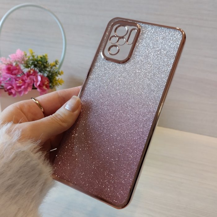 Чохол на Xiaomi redmi Note 10 4g / note 10s силіконова жіноча накладка блискучий градієнт рожевий - Зображення 6