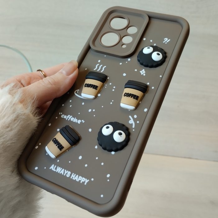 Чохол на xiaomi redmi Note 12 4g силіконовий з 3-D наклейками TPU Toys Case (кофейний) - Зображення 3