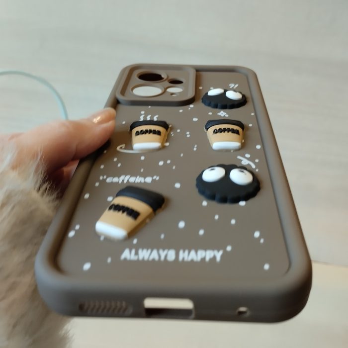Чохол на xiaomi redmi Note 12 4g силіконовий з 3-D наклейками TPU Toys Case (кофейний) - Зображення 7