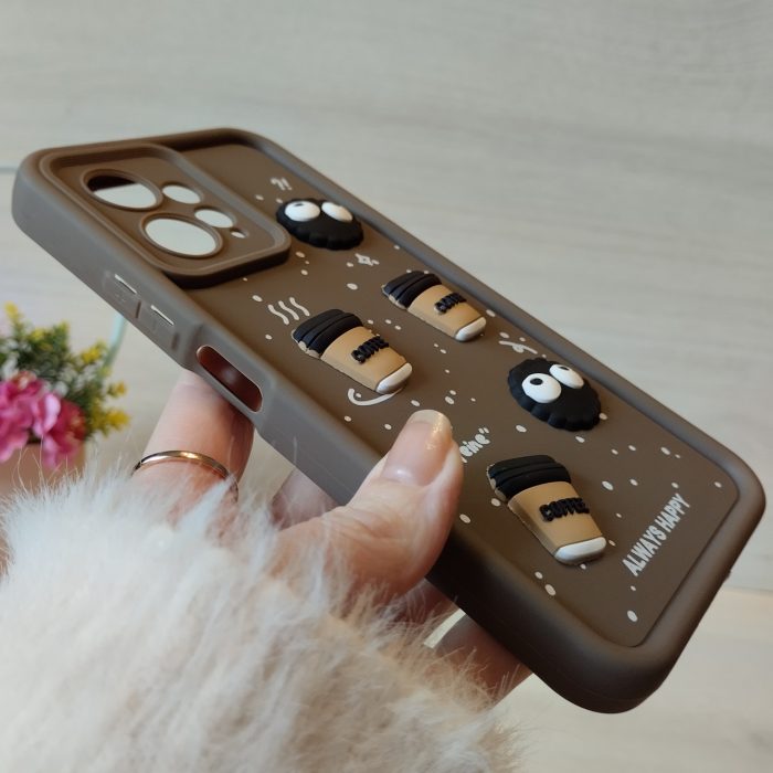 Чохол на xiaomi redmi Note 12 4g силіконовий з 3-D наклейками TPU Toys Case (кофейний) - Зображення 5