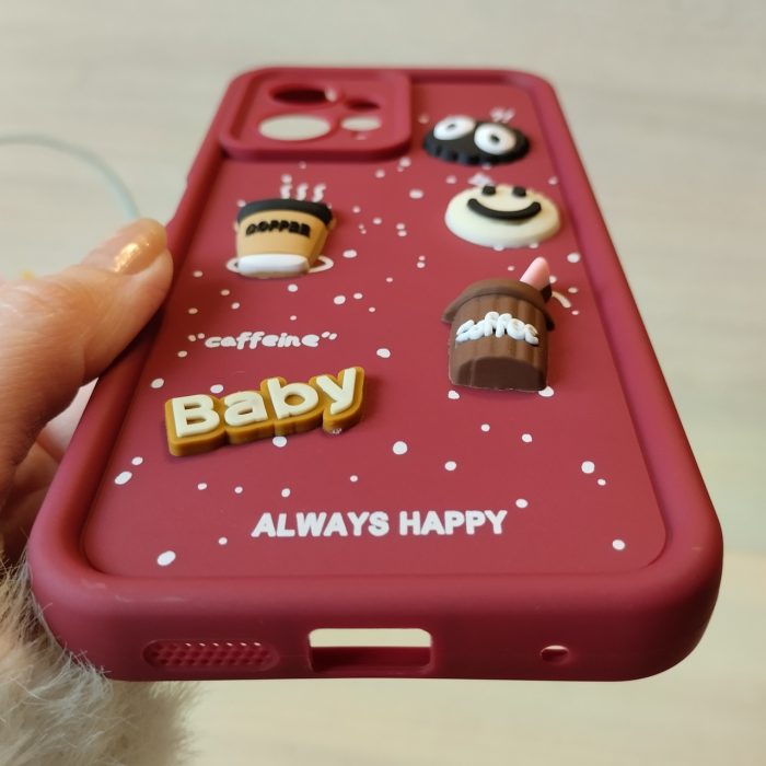 Чохол на xiaomi redmi Note 12 4g силіконовий з 3-D наклейками TPU Toys Case (бордо) - Зображення 7