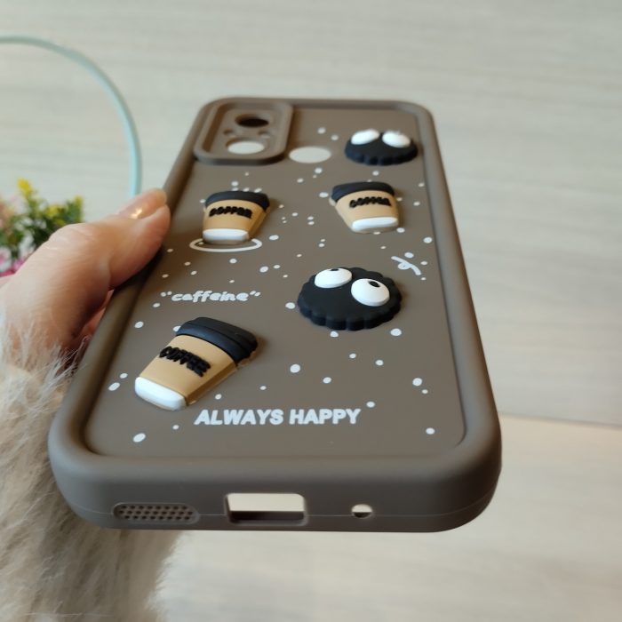 Чохол для xiaomi redmi 12c силіконовий з 3-D наклейками TPU Toys Case (кавовий) - Зображення 8