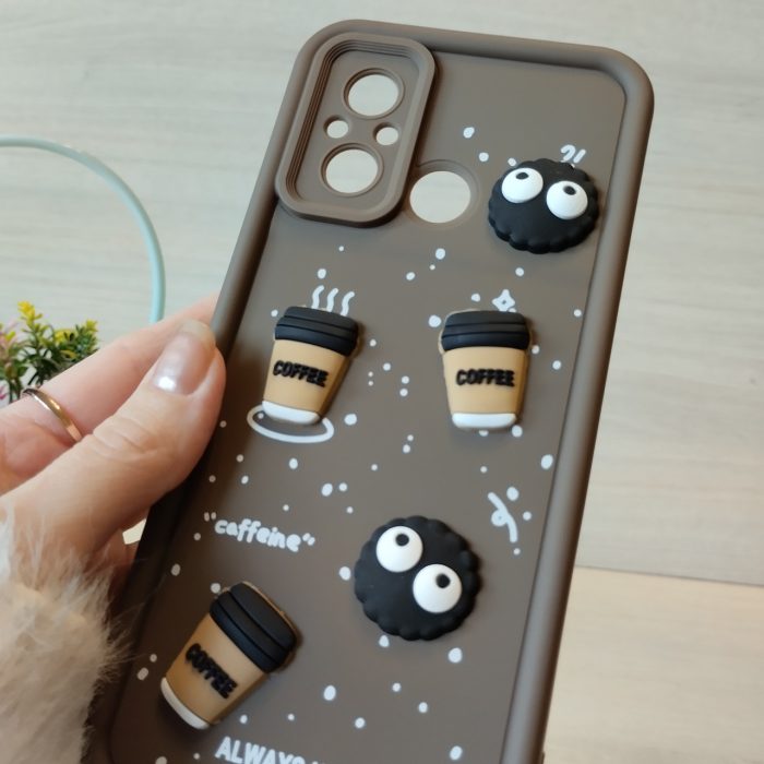 Чохол для xiaomi redmi 12c силіконовий з 3-D наклейками TPU Toys Case (кавовий) - Зображення 7