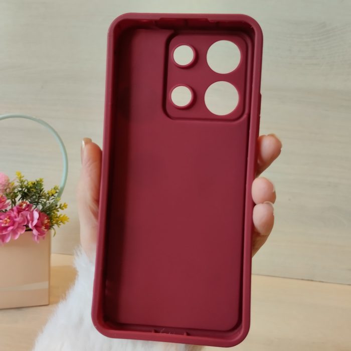 Чохол для Poco m6 pro 4g силіконовий однотонний Silicone Cover Full Camera 3D (бордо) - Зображення 7