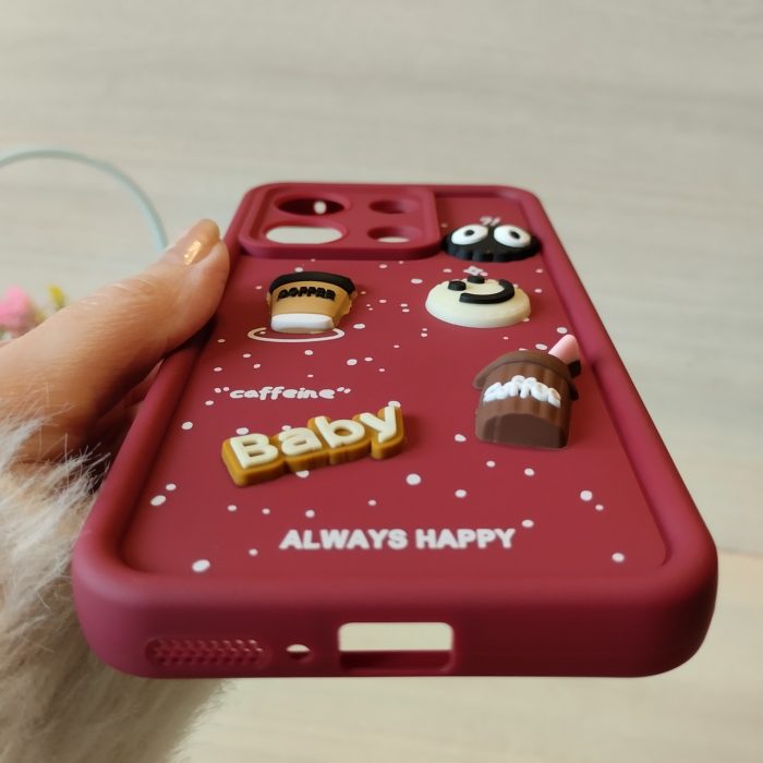 Чохол для Poco m6 pro 4g силіконовий однотонний Silicone Cover Full Camera 3D (бордо) - Зображення 6