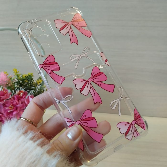 Чохол на xiaomi redmi Note 10 4g / Note 10s силіконовий жіночий із кишенею під картки та малюнком бантики - Зображення 6