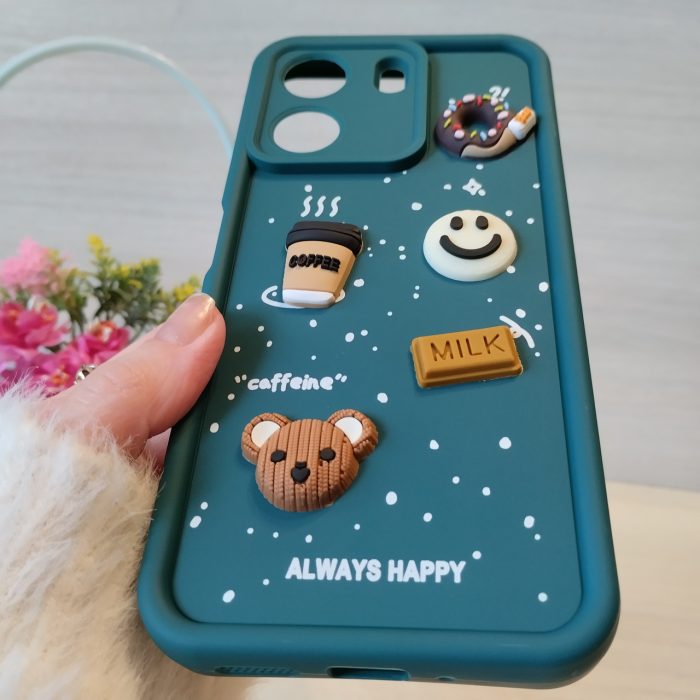 Чохол для Poco c65 силіконовий з 3-D наклейками TPU Toys Case (зелений) - Зображення 6