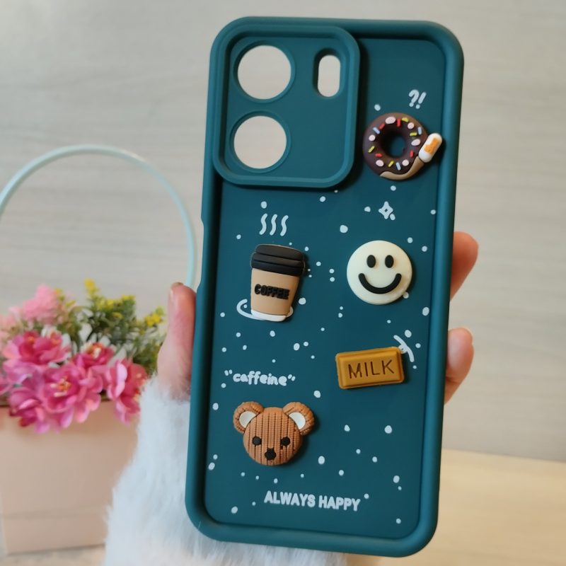 Чохол для Poco c65 силіконовий з 3-D наклейками TPU Toys Case (зелений)