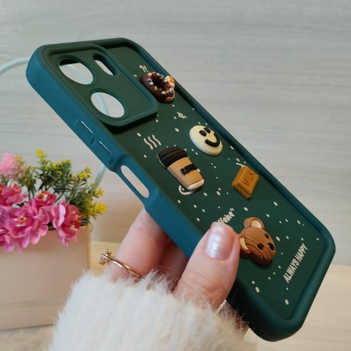 Чохол для Poco c65 силіконовий з 3-D наклейками TPU Toys Case (зелений) - Зображення 5