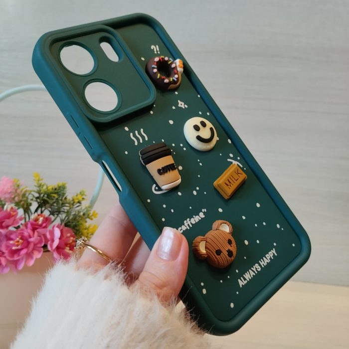 Чохол для Poco c65 силіконовий з 3-D наклейками TPU Toys Case (зелений) - Зображення 3