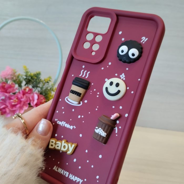 Чохол для xiaomi redmi Note 12 pro 4g силіконовий з 3-D наклейками TPU Toys Case (бордо) - Зображення 6