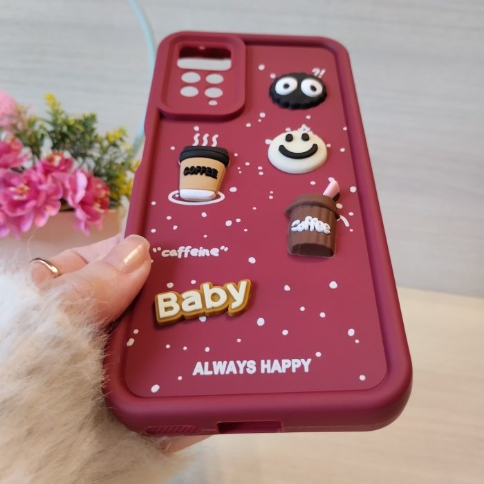 Чохол для xiaomi redmi Note 12 pro 4g силіконовий з 3-D наклейками TPU Toys Case (бордо) - Зображення 7