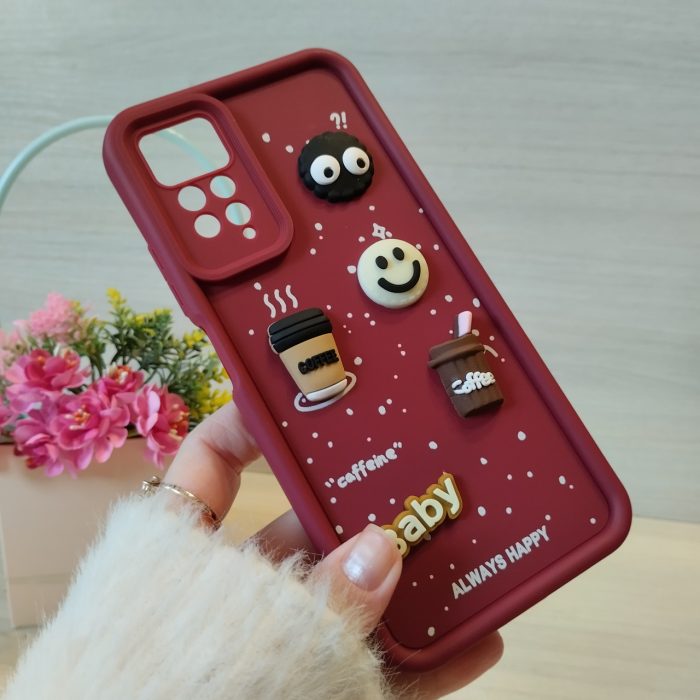 Чохол для xiaomi redmi Note 12 pro 4g силіконовий з 3-D наклейками TPU Toys Case (бордо) - Зображення 5