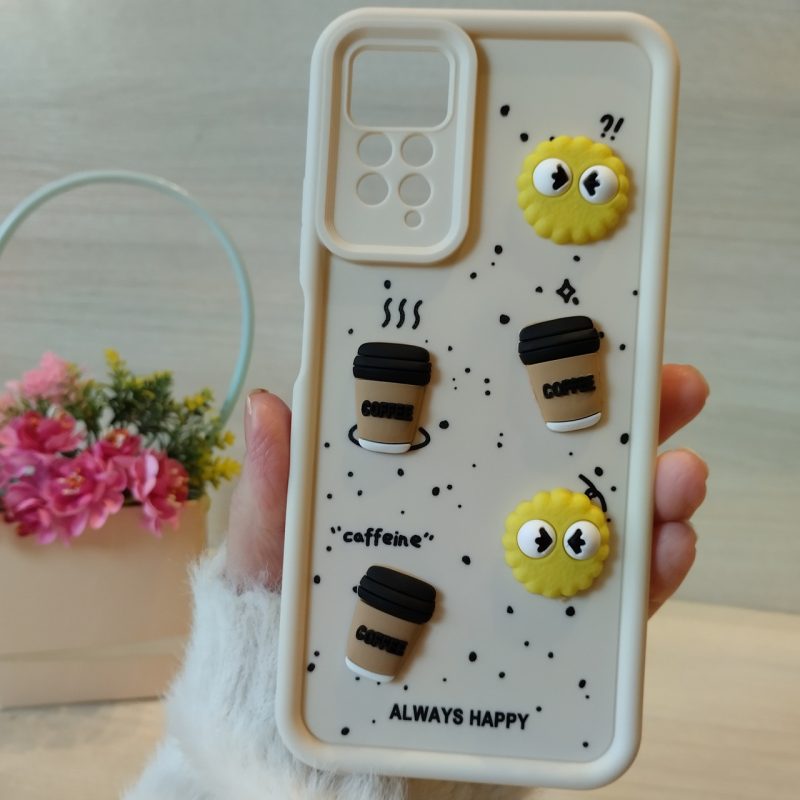 Чохол для xiaomi redmi Note 12 pro 4g силіконовий з 3-D наклейками TPU Toys Case (білий)