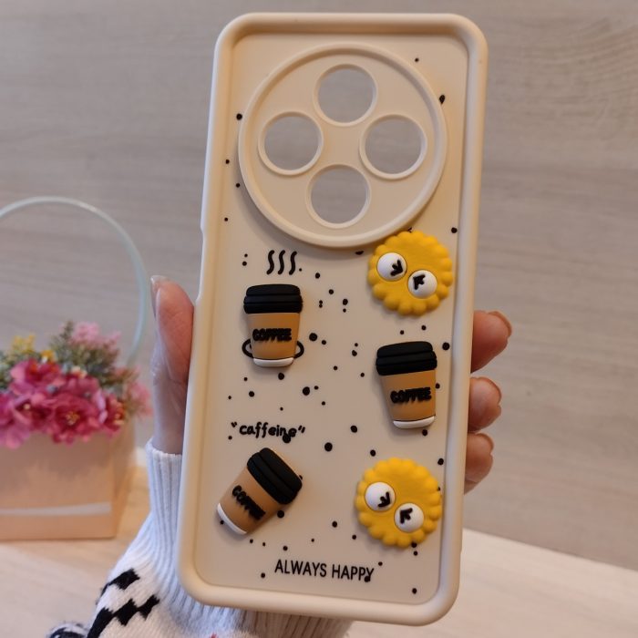 Чохол для Poco c75 силіконовий з 3-D наклейками TPU Toys Case (білий) - Зображення 2