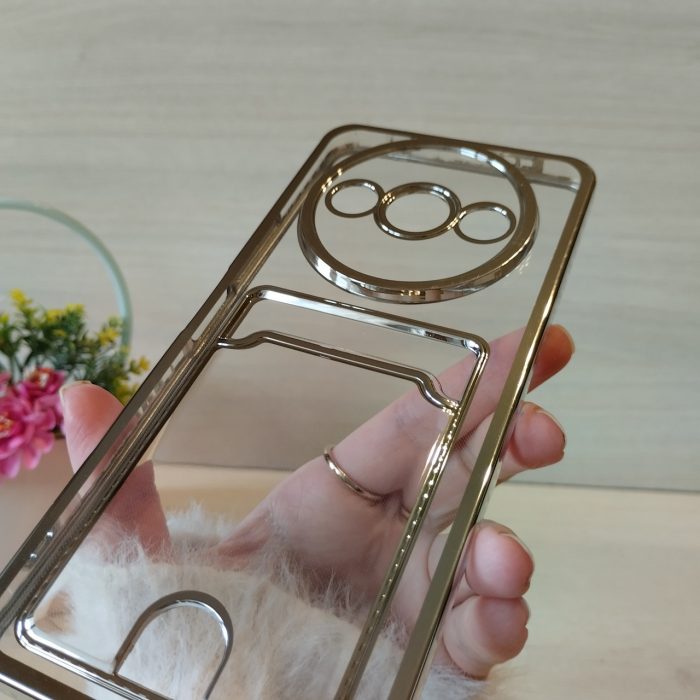 Чохол для xiaomi redmi A3 силіконовий жіночий з кишенею під картки та сріблястою рамкою - Зображення 9