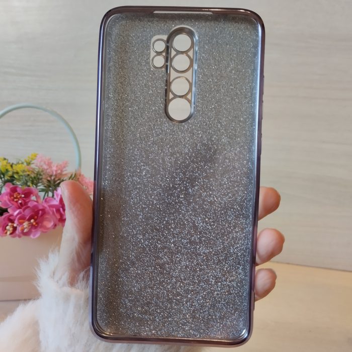 Чохол на xiaomi redmi Note 8 pro силіконова жіноча накладка блискучий градієнт фіолетовий - Зображення 7