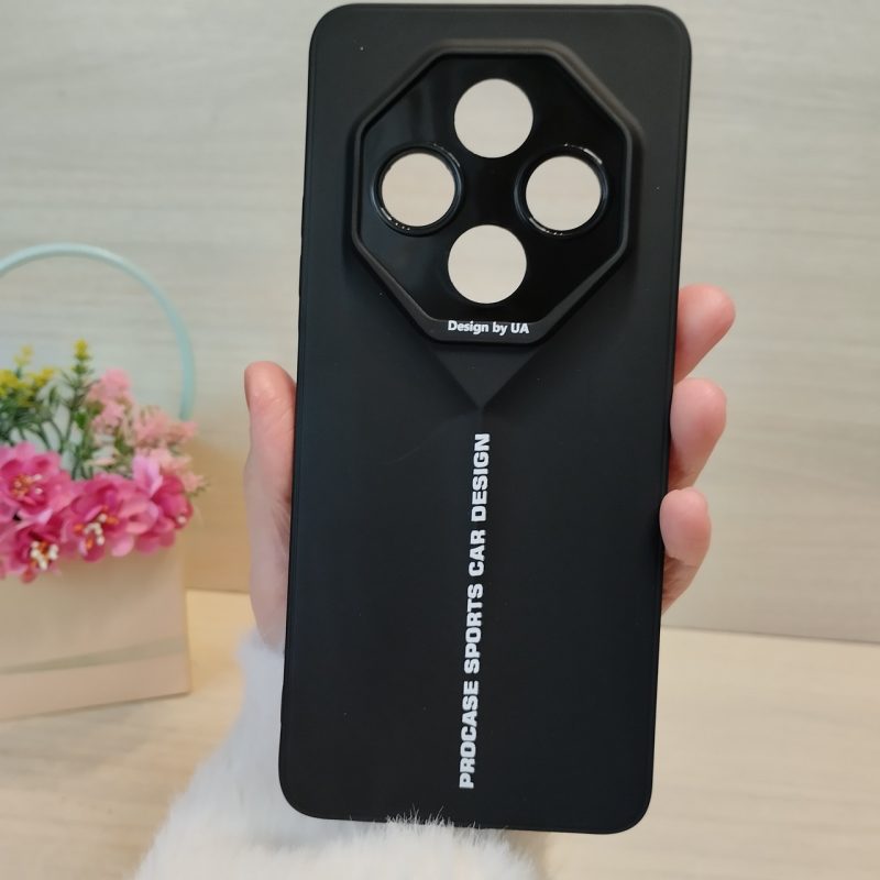 Чехол для xiaomi redmi 14c силіконовий однотонний бампер Sports Car Design (черный)