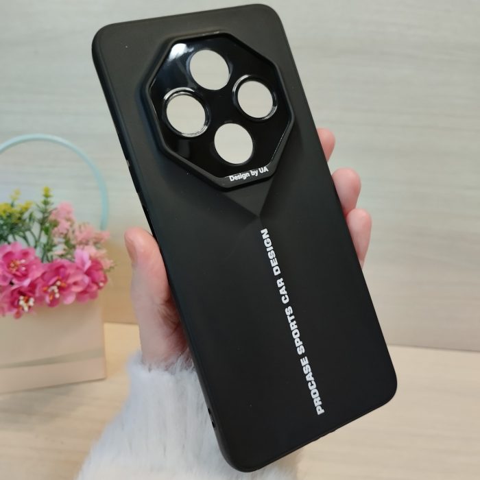 Чехол для xiaomi redmi 14c силіконовий однотонний бампер Sports Car Design (черный) - Зображення 3
