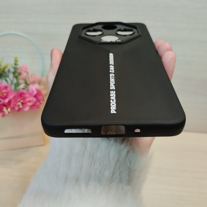 Чехол для xiaomi redmi 14c силіконовий однотонний бампер Sports Car Design (черный) - Зображення 8