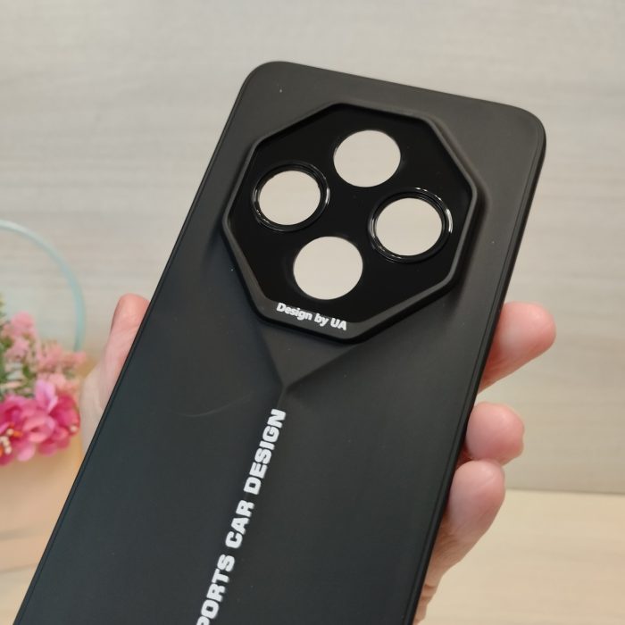 Чехол для xiaomi redmi 14c силіконовий однотонний бампер Sports Car Design (черный) - Зображення 6