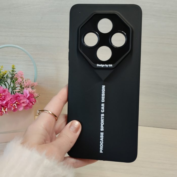 Чехол для xiaomi redmi 14c силіконовий однотонний бампер Sports Car Design (черный) - Зображення 2