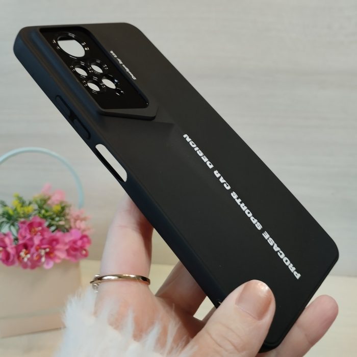 Чехол для xiaomi redmi Note 12 pro 4g силиконовый однотонный Sports Car Design (черный) - Зображення 3
