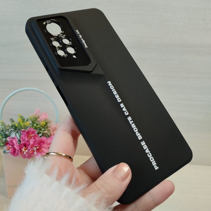 Чехол для xiaomi redmi Note 12 pro 4g силиконовый однотонный Sports Car Design (черный) - Зображення 4