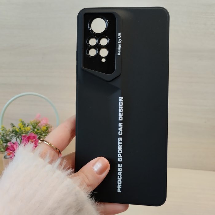 Чехол для xiaomi redmi Note 12 pro 4g силиконовый однотонный Sports Car Design (черный) - Зображення 2