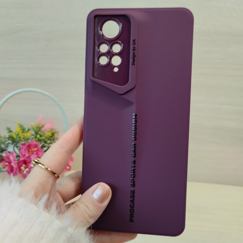 Чохол для xiaomi redmi Note 12 pro 4g силіконовий однотонний Sports Car Design (фіолетовий)