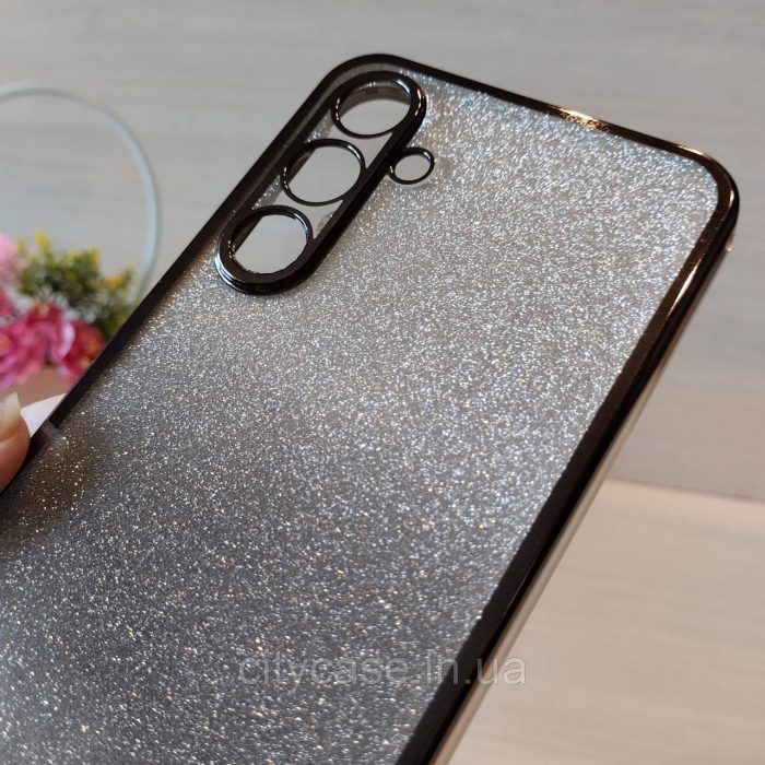 Чохол на samsung a26 силіконова жіноча накладка блискучий градієнт сірий - Зображення 5