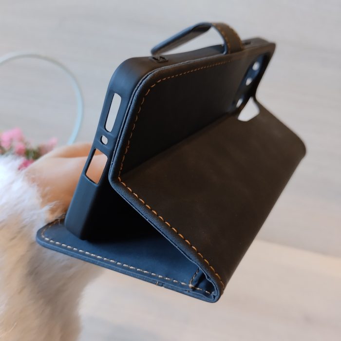Чохол для xiaomi redmi Note 13 pro 4g книжка підставка з візитницею Luxury Leather чорний - Зображення 5