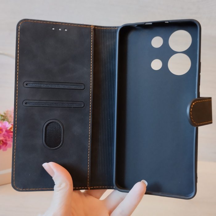 Чохол для xiaomi redmi Note 13 pro 4g книжка підставка з візитницею Luxury Leather чорний - Зображення 2