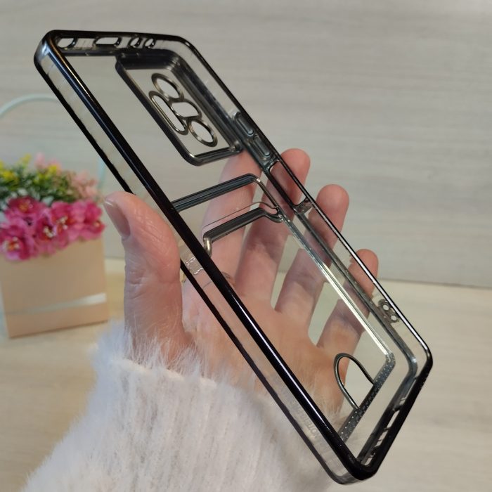 Чохол на xiaomi redmi Note 10 pro силіконовий із сірою рамкою та кишенею під картки - Зображення 6