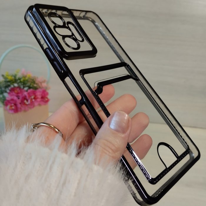 Чохол на xiaomi redmi Note 10 pro силіконовий із сірою рамкою та кишенею під картки - Зображення 2